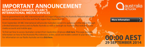 Australia Network Annoucement 